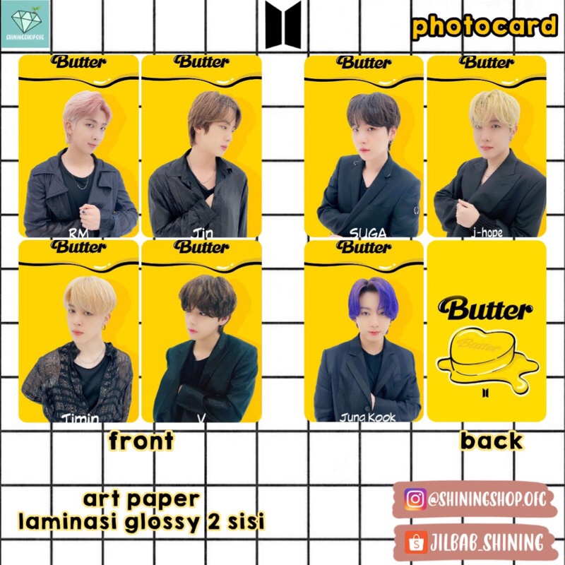 [unofficial]photocard bts/pc bts/1set pc bts butter read caption