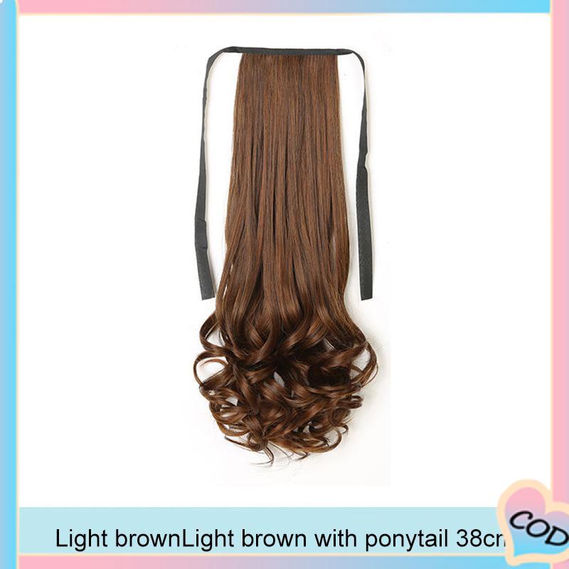 COD❤️Wig Wanita Hair Clip Curly Rambut Palsu Wanitahair Clip Ponytail Pendek Panjang Keriting Lace-up Jenis