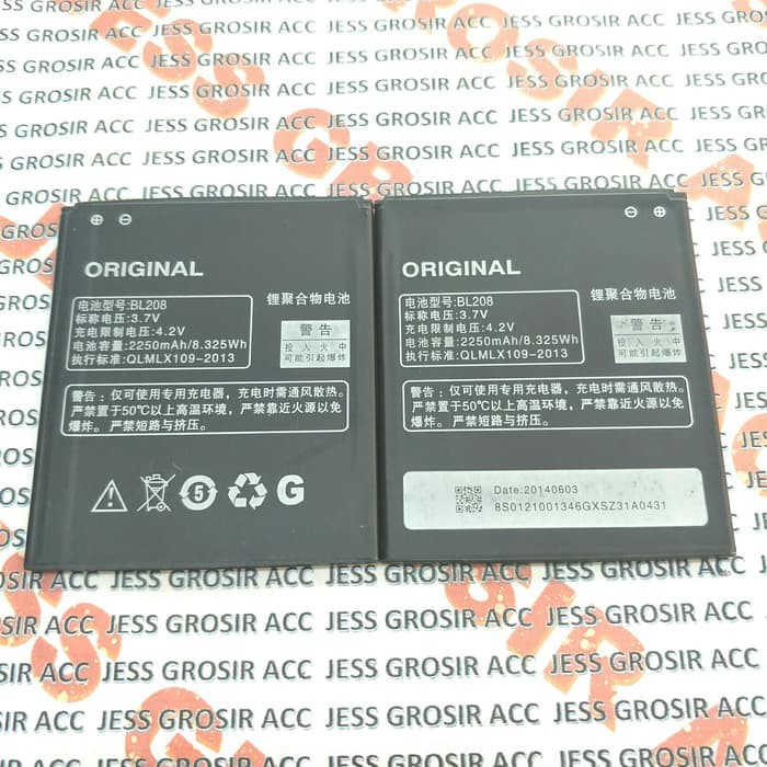 Baterai Battery Original Lenovo BL208 BL-208 S920 A5800D A616 , A690E