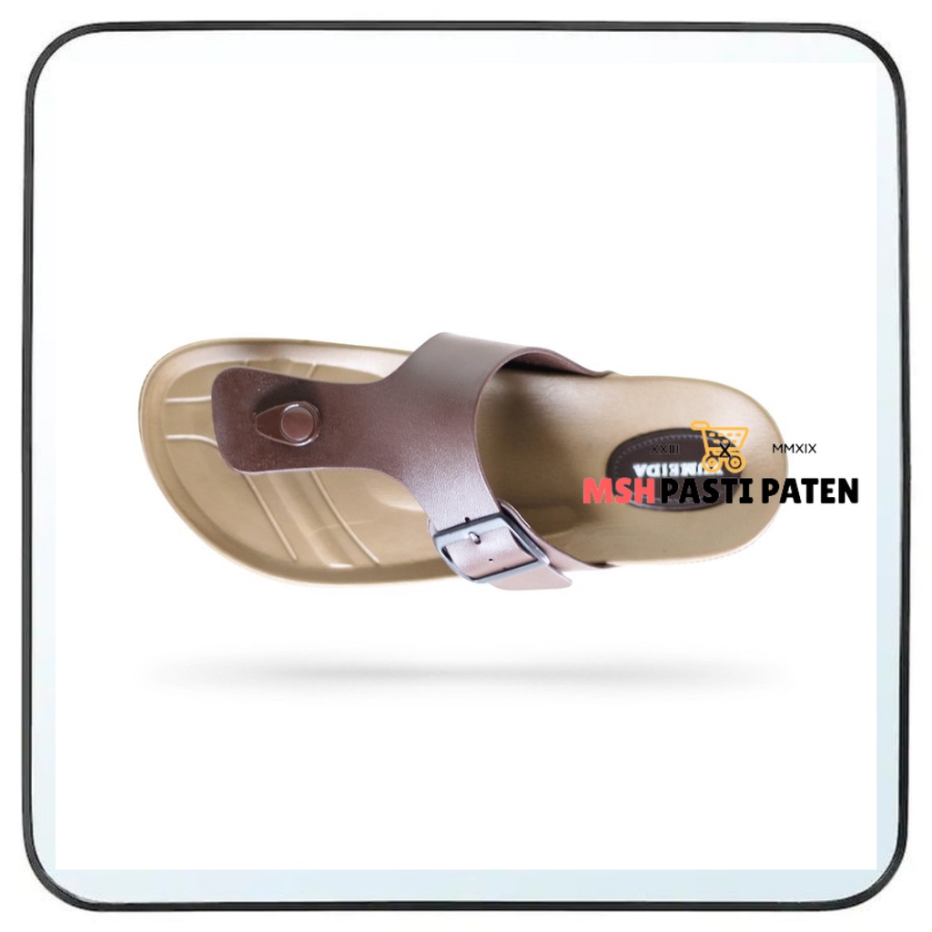 YUMEIDA GT 6102 ORIGINAL UKURAN 38-43 Sandal selop gesper pria dewasa bahan akret nyaman di pakai dan tahan air