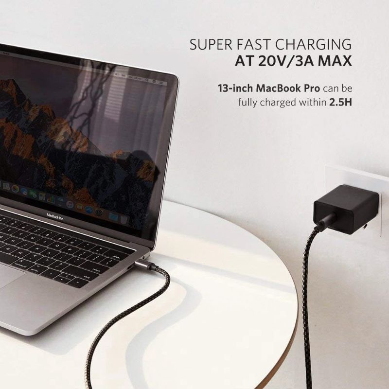 Kabel Data Usb C to Lightning Power Delivery Cable Nylon Fast Charger 3A XR XS MAX 11 PRO MAX[ZB-660L]