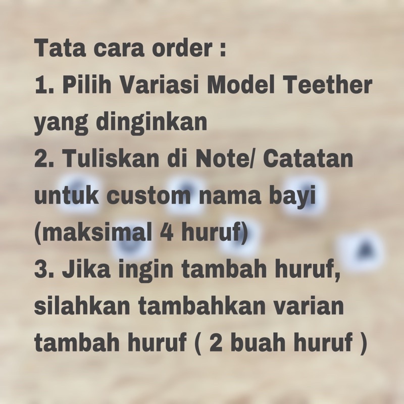 TEETHER BAYI / GIGITAN BAYI / CUSTOM TEETHER / KADO BAYI / HAMPERS BAYI