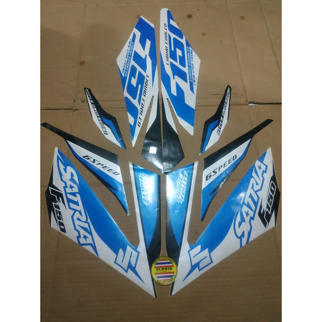 Striping List Body Satria FU FI 150 2016 - Putih Biru