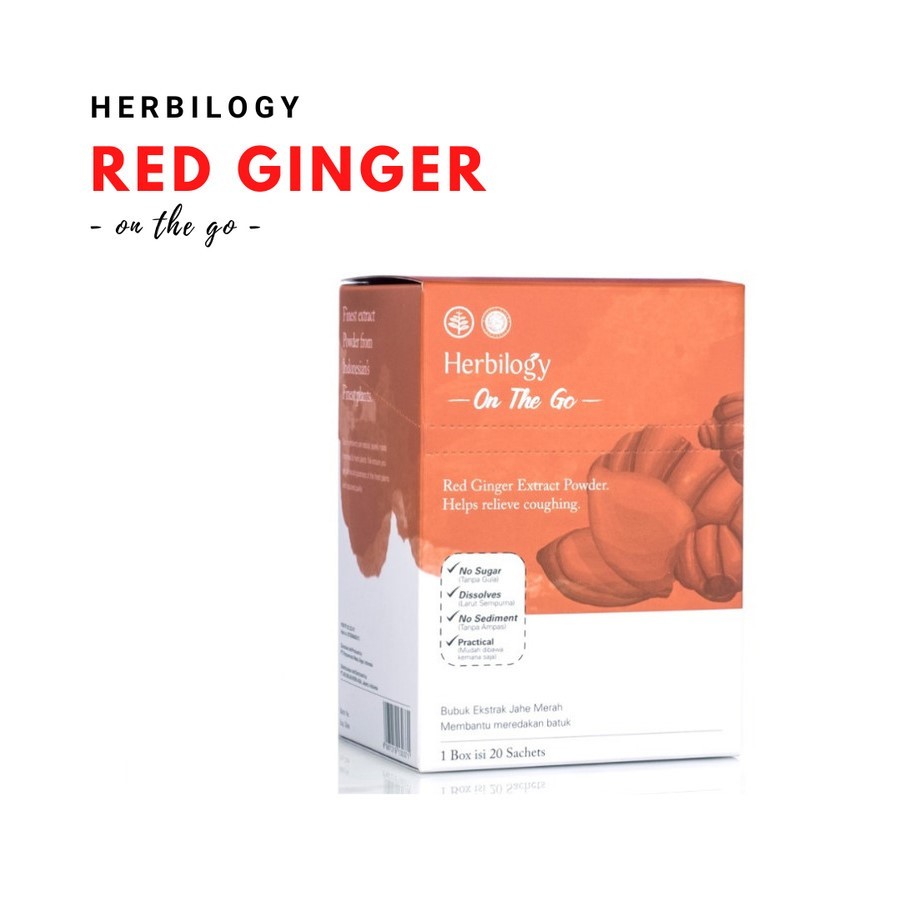 

Herbilogy On The Go Red Ginger (Jahe Merah) Extract Powder 20 sachet
