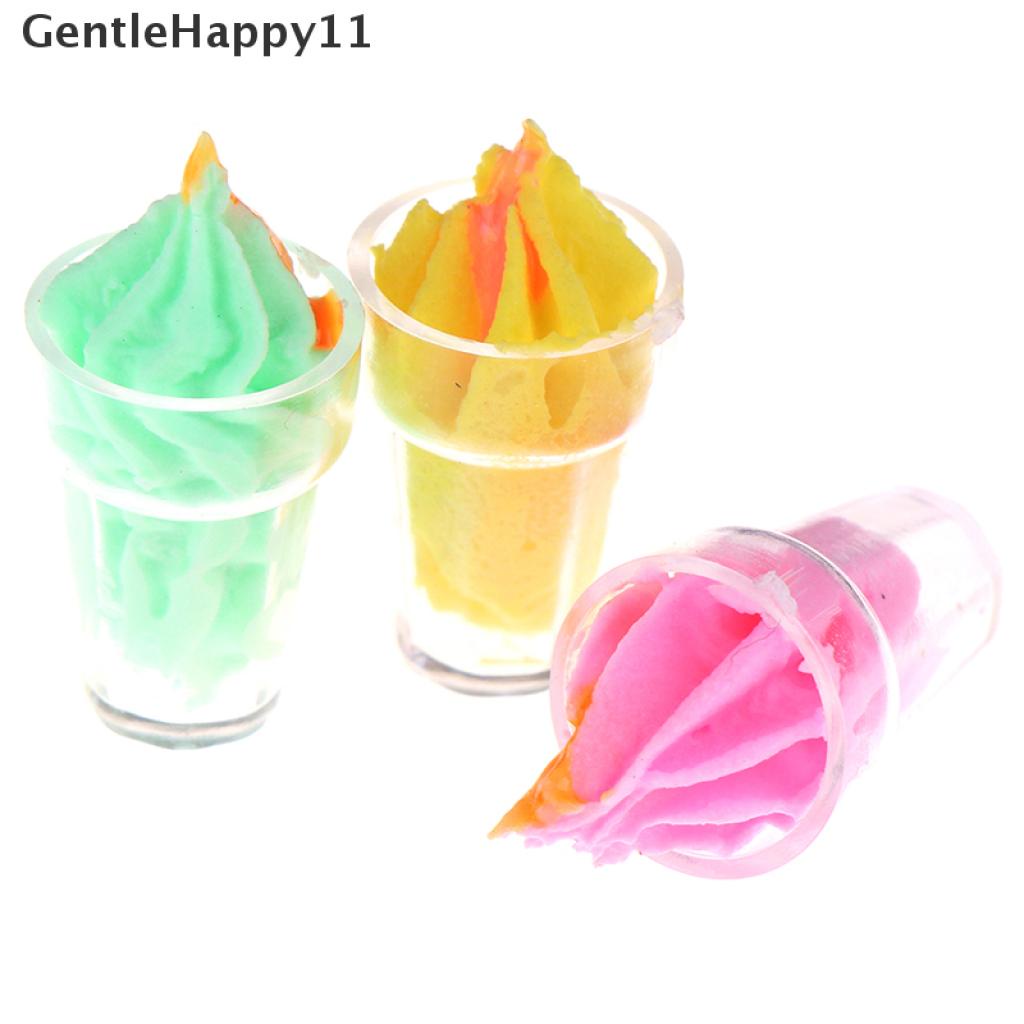 Gentlehappy Mainan Miniatur Es Krim Skala 1: 12 Untuk Aksesoris Dapur Rumah Boneka
