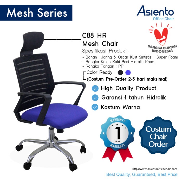 Kursi Kantor Kursi Jaring Headrest Kursi Manager