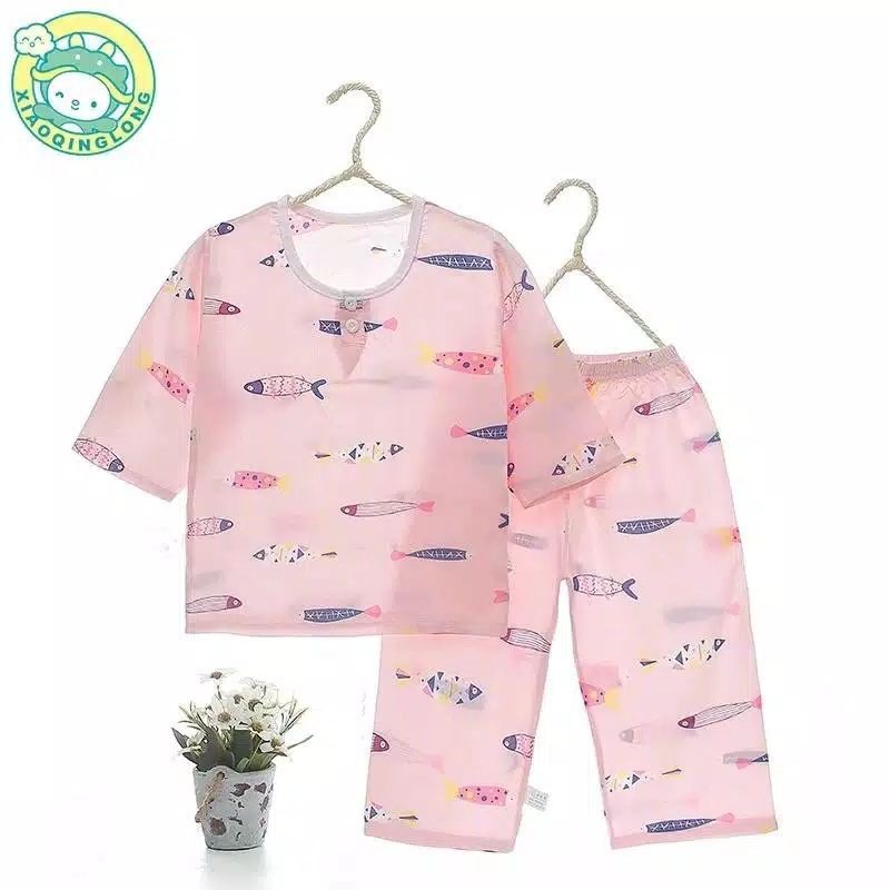 piyama anak rayon import/baju tidur alpukat anak