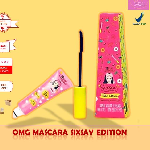 『8.8 Product HOT』 (Ready siap kirim)OMG Mascara Sixsay Edition Vol 2 Free Penjepit Bulu Mata Best Se
