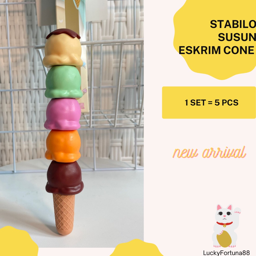 

[Luckyfortuna88] highlighter susun eskrim cone stabilo susun eskrim cone lucu murah alat tulis sekolah alat tulis kantor lucu murah kualitas premium