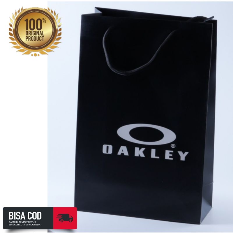 Paper Bag Original Merk Oakley Black White