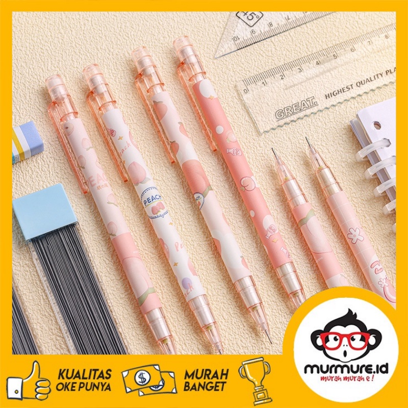 

MURMURE.ID | PENSIL MEKANIK FRUIT PEACH PEN MEKANIK LUCU PENCIL MEKANIK OTOMATIS PENSIL CETEKAN LUCU