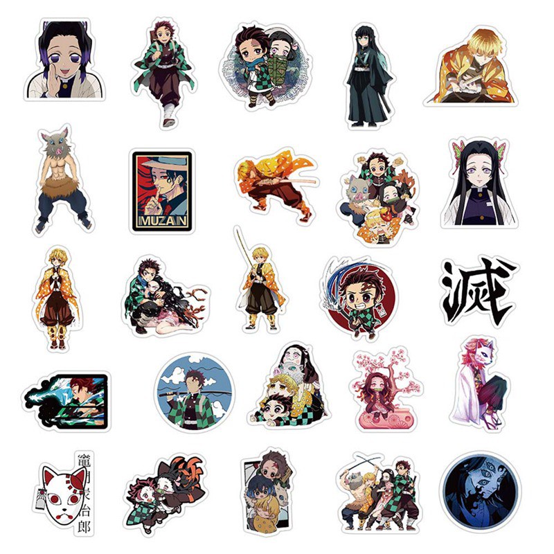 DS001 – Sticker / Stiker Anime Manga Cosplay Jepang Demon Slayer / Kimetsu No Yaiba