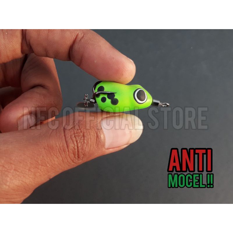 Soft frog mini 2,5 cm / 3 gram / BEST DESIGN ANTI MOCEL / Umpan casting gabus dan toman