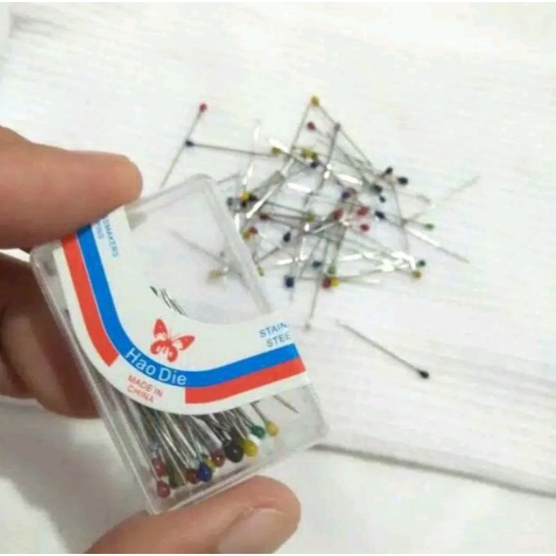 Makassar Pentul Steinless Mini Hijab ( per kotak)