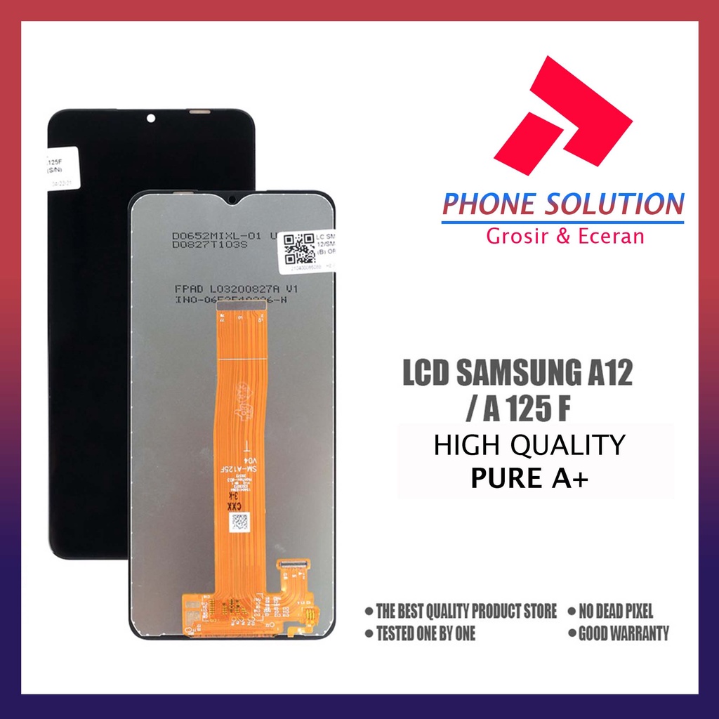 LCD Samsung A12/A12F Fullset Touchscreen Original 100% // Supplier LCD Samsung - Garansi 1 Bulan