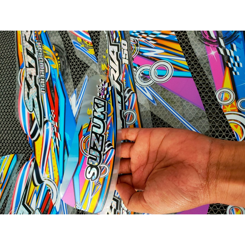 STRIPNG TRANSPARAN HOLOGRAM SATRIA FU BARONG HOLOGRAM KARBON