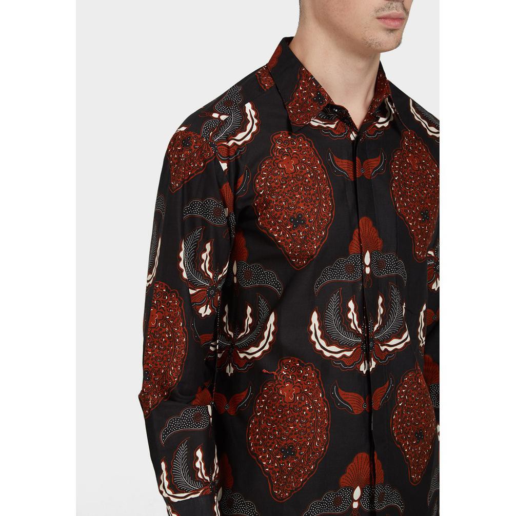 Arjuna Weda Kemeja Batik Prabu - Hitam