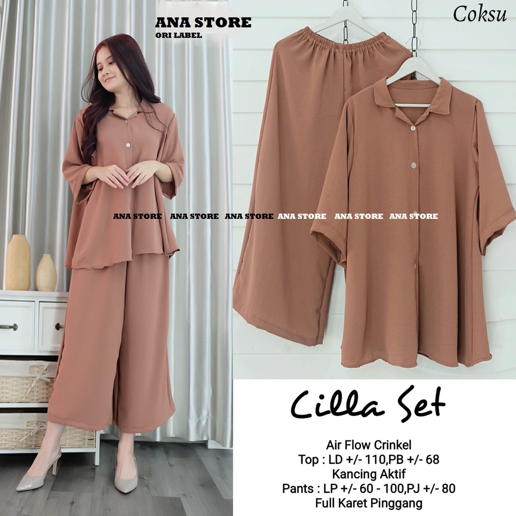 CILLA SET FAB AIRFLOW CRINKLE PREMIUM LD 110 PB 68+PANTS FULL KARET LP 60-100 PJ 80CM-NYAMAN ADEM