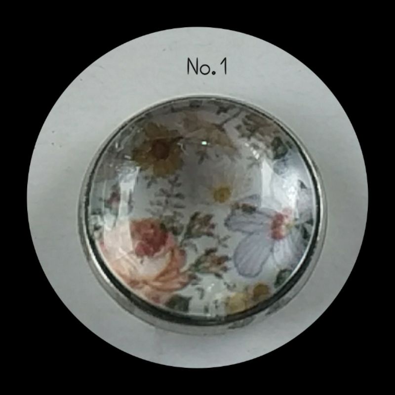 BM05-BROS MAGNET BUNGA /MAGNETIC HIJAB BROOCH 18MM-No. 1