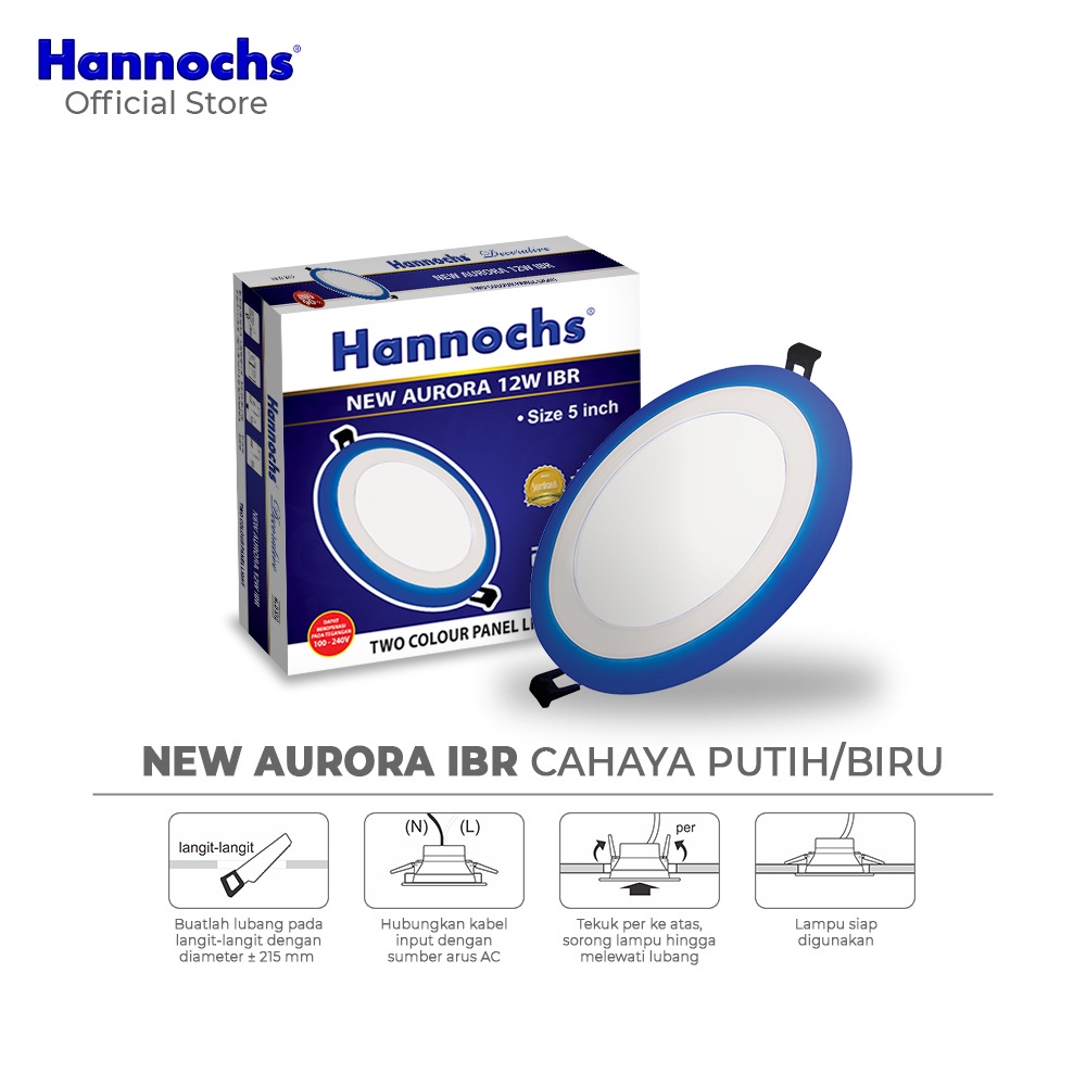 Hannochs New Aurora 12 Watt IBR CDL - Cahaya Putih