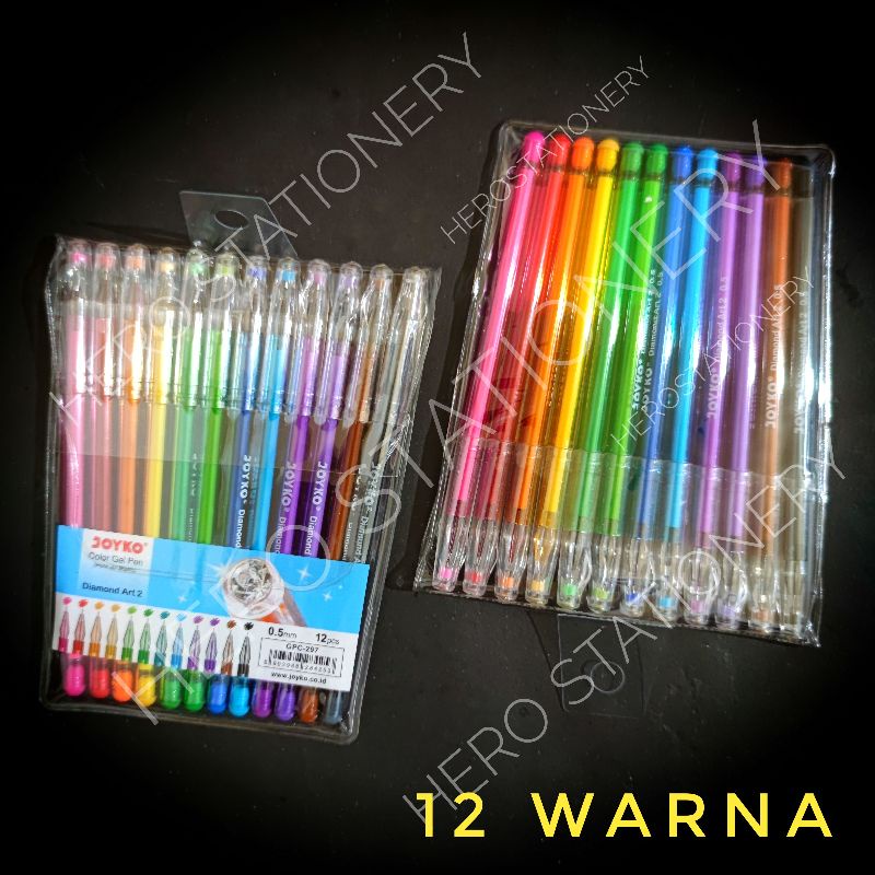 

PRODUK- PEN GEL DIAMOND ART JOYKO WARNA WARNI MIX GPC-301-308 . 12 UNIT .