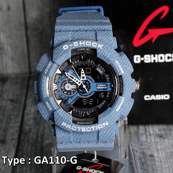 TERBARU ... G Shock Casio GA110 Jeans Denim . Jam Tangan Arloji pria laki laki anak anak termurah