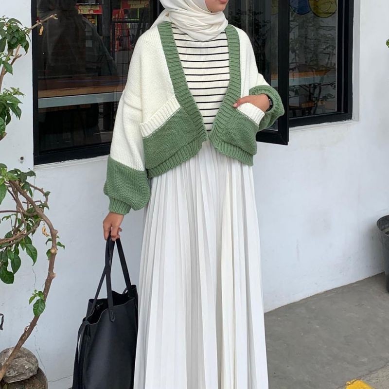 MURAH/ NAKARA CARDI RAJUT PREMIUM TEBAL /3Get Halus dan Adem-Delima mint