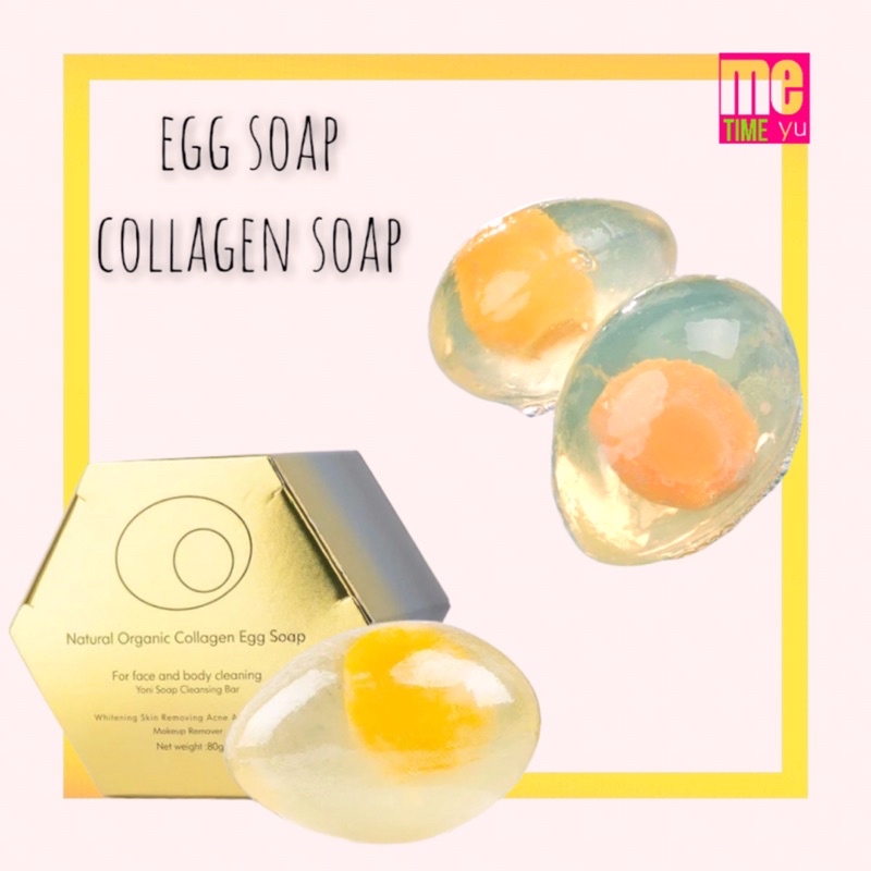 Natural collagen whitening Egg Soap - Sabun Telur Collagen