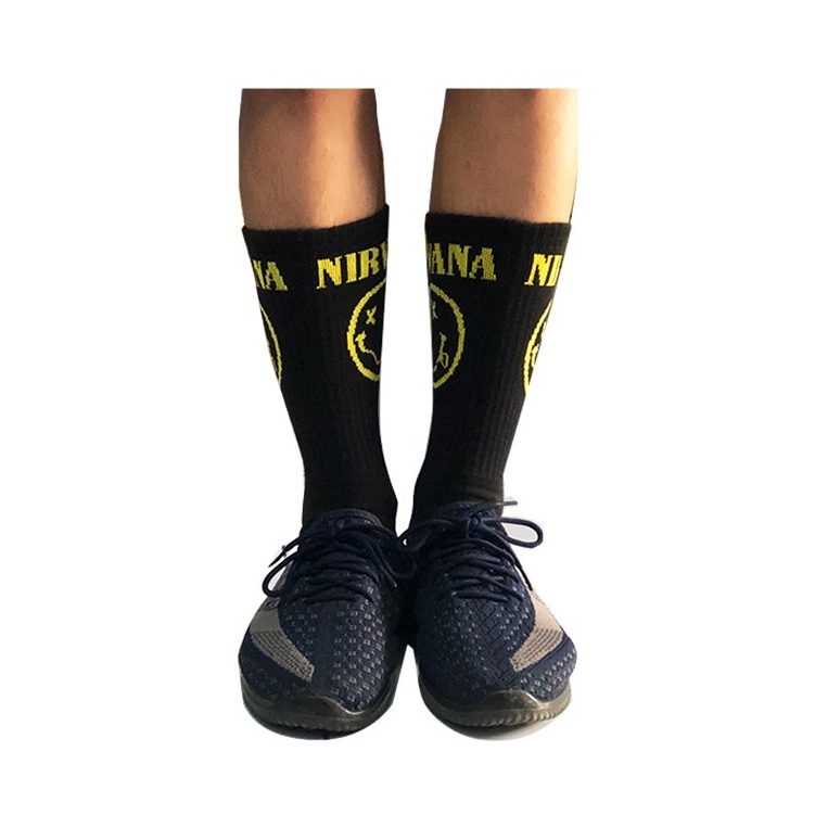 KAOS KAKI MOTIF BAND NIRVANA | KAUS KAKI SKATE OLD SCHOOL PRIA WANITA