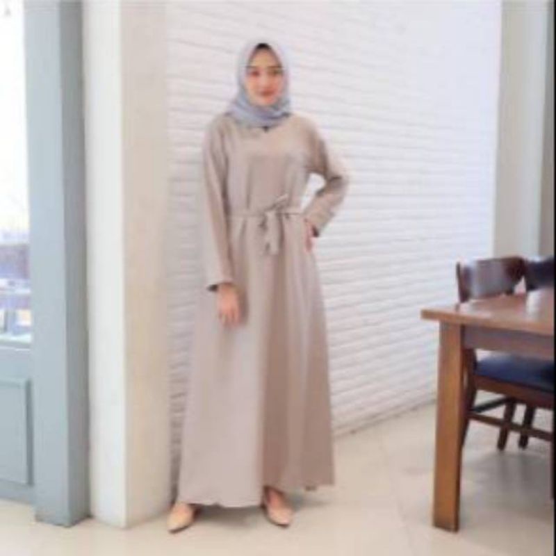 Britni pearl dress maxi baju gamis fashion muslim remaja wanita