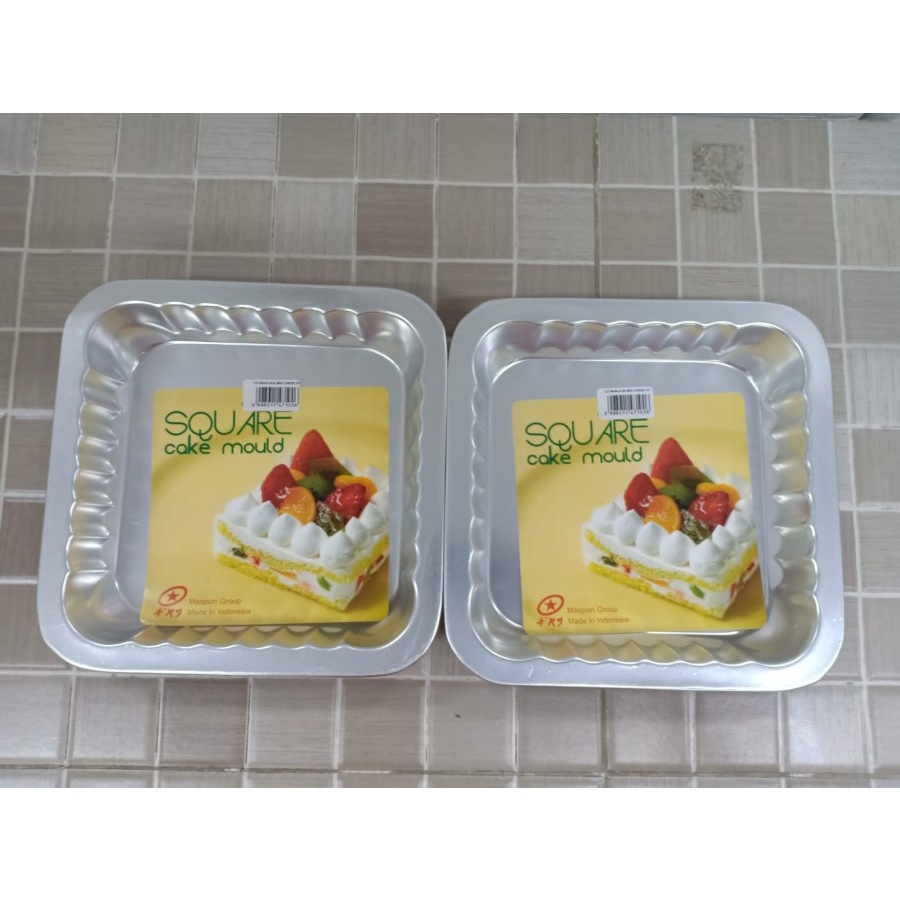 MASPION Cetakan Kue Segi Aluminium Foil 20 x 20 cm