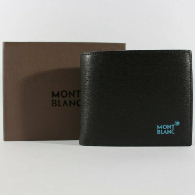 Dompet Pria Branded MONTBLANC BLACK (Bahan Kulit Asli) ORI 100%