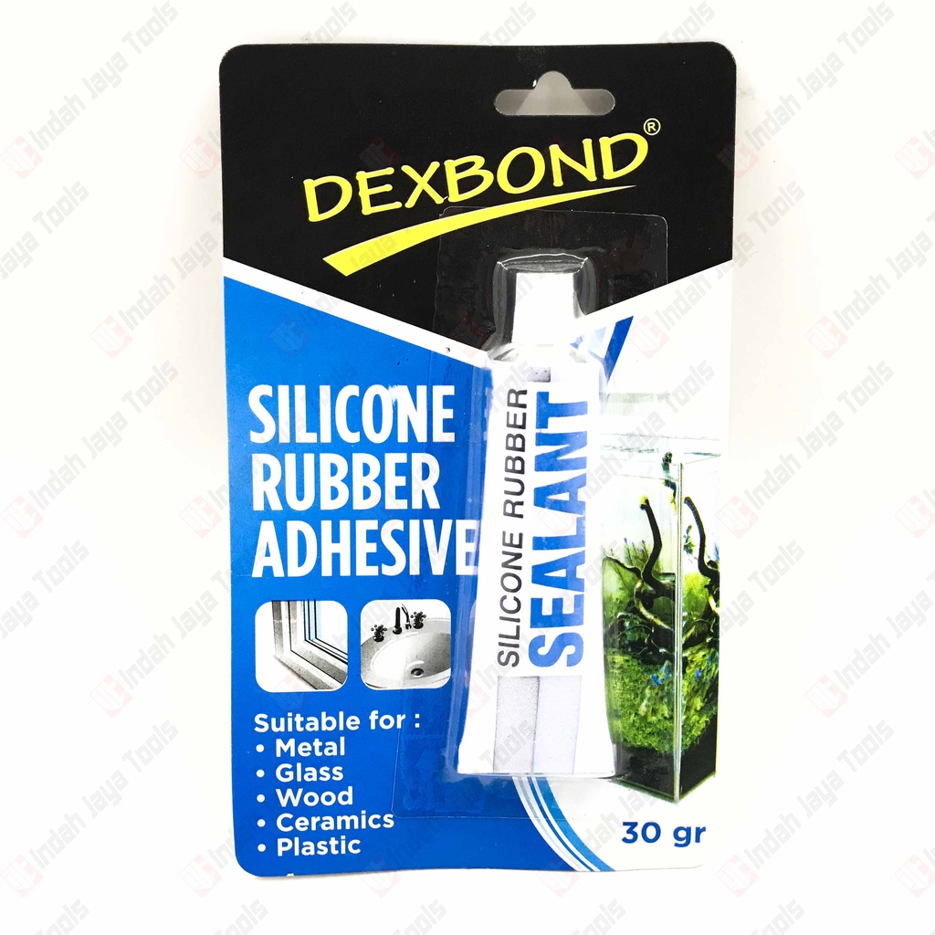 DEXBOND Silicone RUBBER 30 GRAM - Lem Kaca Sealant Bening Aquarium