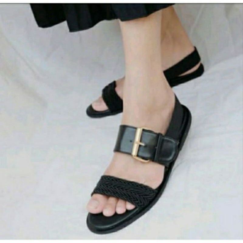 SENDAL FLAT NAGITA BAN 2 GESFER CANTIK PLUS BOX