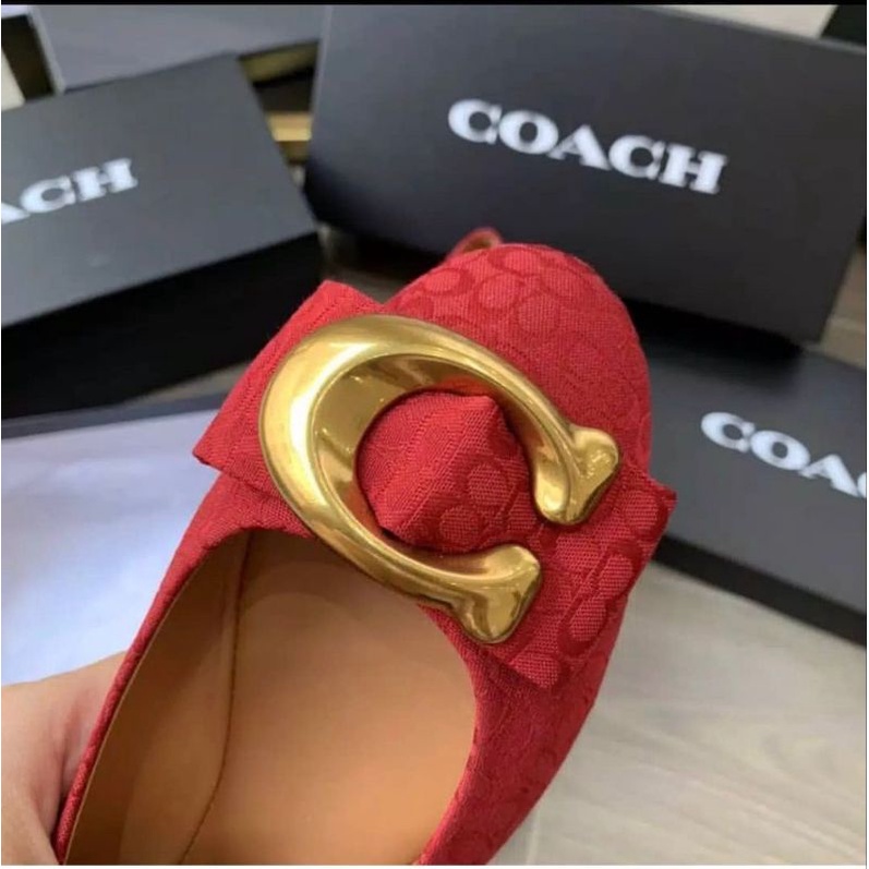 Flat Shoes Coach / Sepatu wanita Coach / Merah