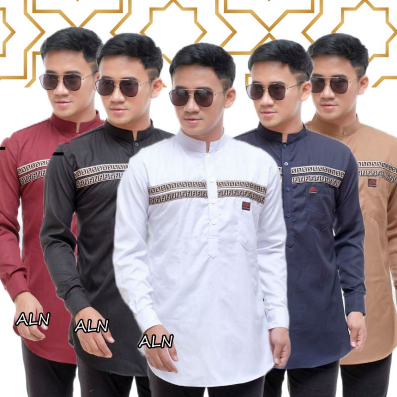 Baju Koko Kurta Cowok Lengan Panjang Laki Laki Dewasa Pria Modern