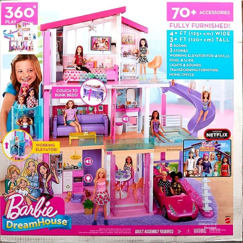 Jual Rumah Boneka Barbie Dream House 3 Lantai Dengan Akses Lift Kursi Roda - Mattel Dreamhouse Indonesia|Shopee Indonesia