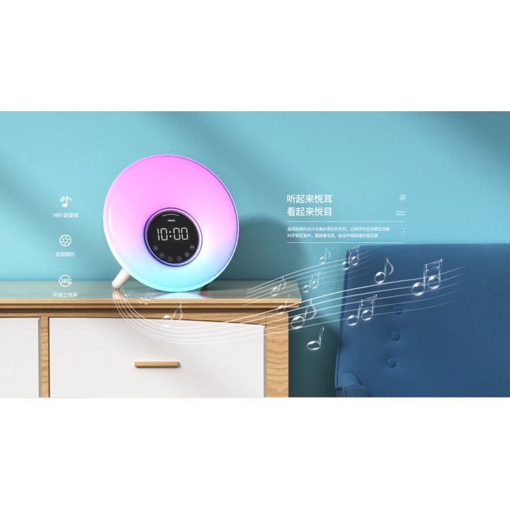 AKN88 - REMAX RB-M45 Desktop Ambient Light Fashion Bluetooth Speaker