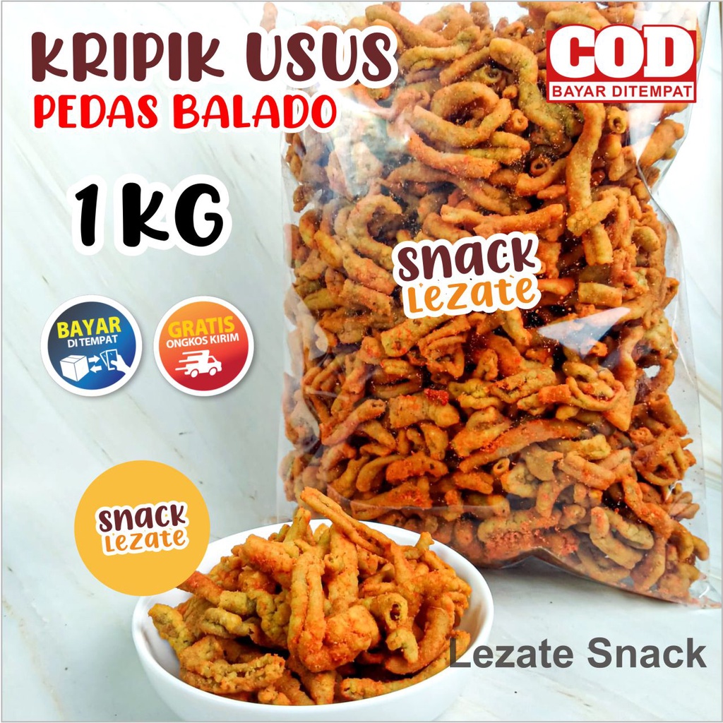 

Kripik Usus Ayam 1 KG Pedas Murah Enak Renyah / Keripik Usus Ayam Pedas Balado / Kripsus Kripik Usus Kiloan Pedas Daun Jeruk