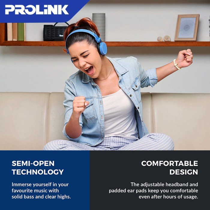 PROLiNK Corded Stereo headset Frolic PHC1003E solid bass travel friend