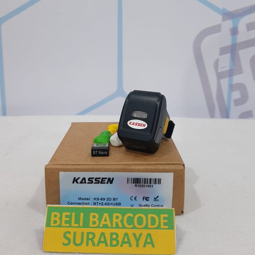 RING SCANNER KASSEN KS-69BT | KS 69 BT 1D &amp; 2D BLUETOOTH + USB PORTABLE