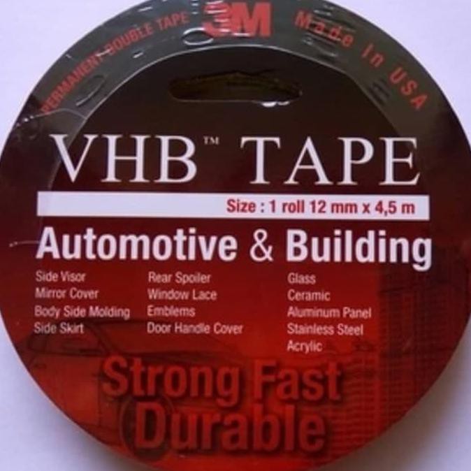 

BISA BAYAR DI TEMPAT Perekat 3M VHB Tape Double Tape 3M VHB 12mm x 4,5 Kecil ORIGINAL Kode 488