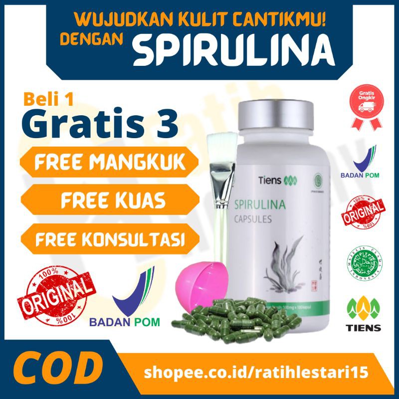 Spirulina Tiens Masker Wajah - Masker Spirulina Original [Bisa COD]