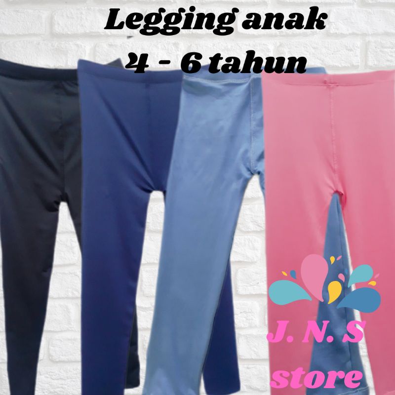 Legging anak polos  4 - 6 tahun / legging panjang / celana panjang anak