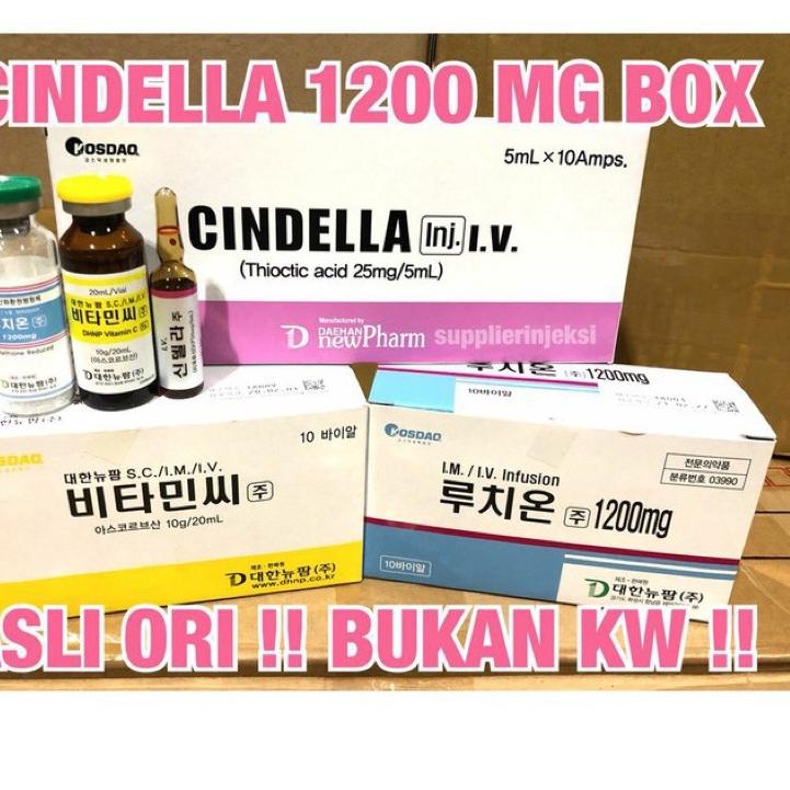 Terbaik ECER 1 SET CINDELLA 1200 mg Infus Whitening cindela original korea 