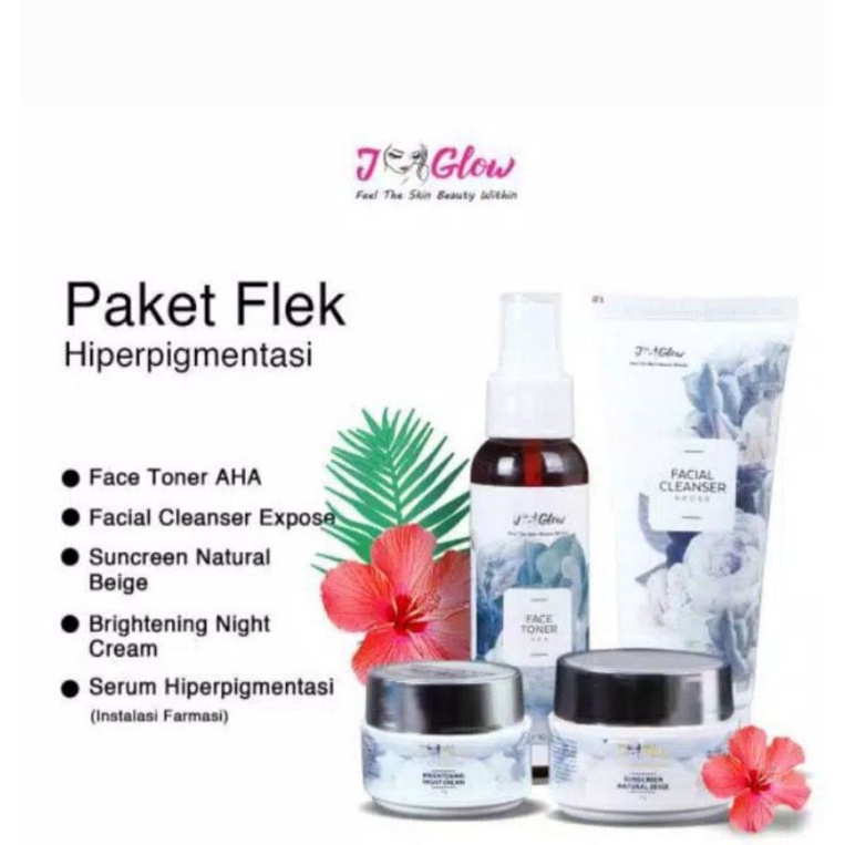 Jglow Paket Hyperpigmentasi Flek( Plus Serum melasma)Ampuh Mengatasi Flek Bandel