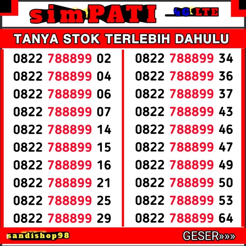 Nomer cantik simpati 788899 no cantik simpati nomor cantik simpati