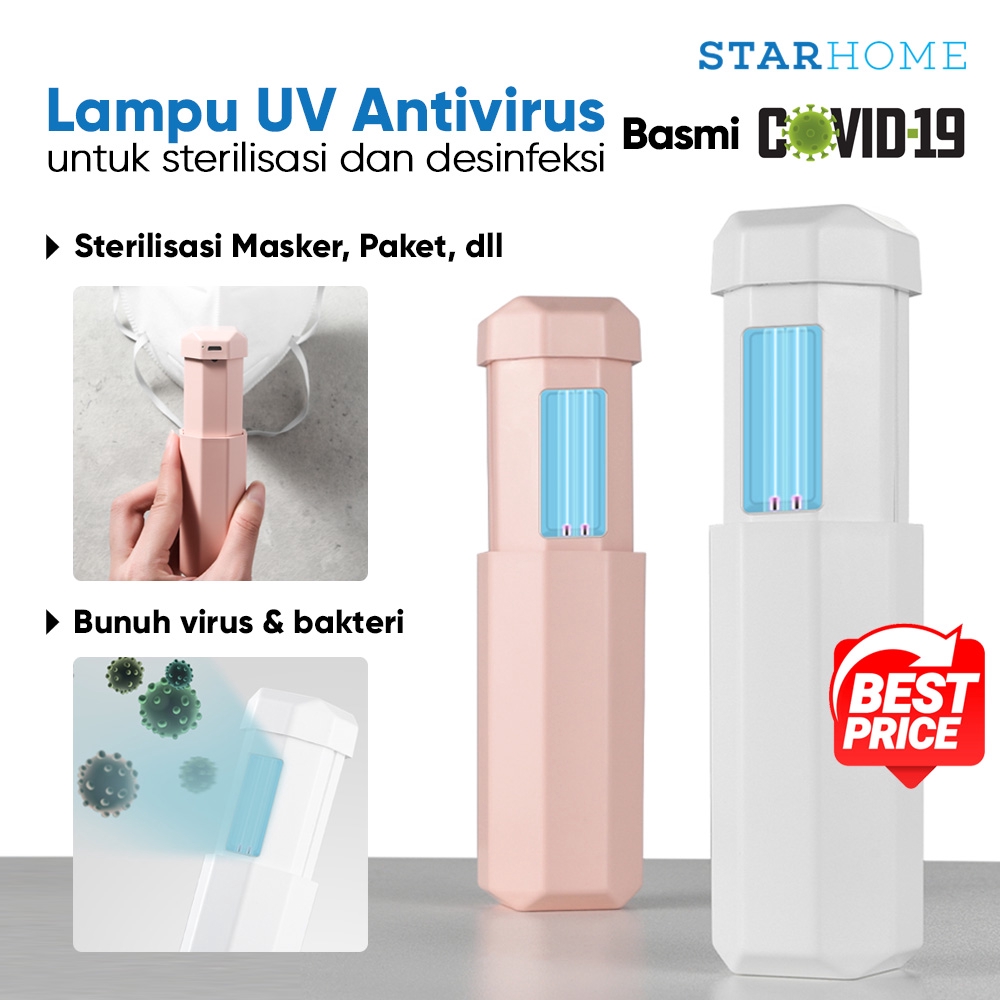 Lampu UV Anti Virus Bakteri - Lampu Portable Desinfeksi Sterilisasi Sanitizer - Lampu USB Mini UVC