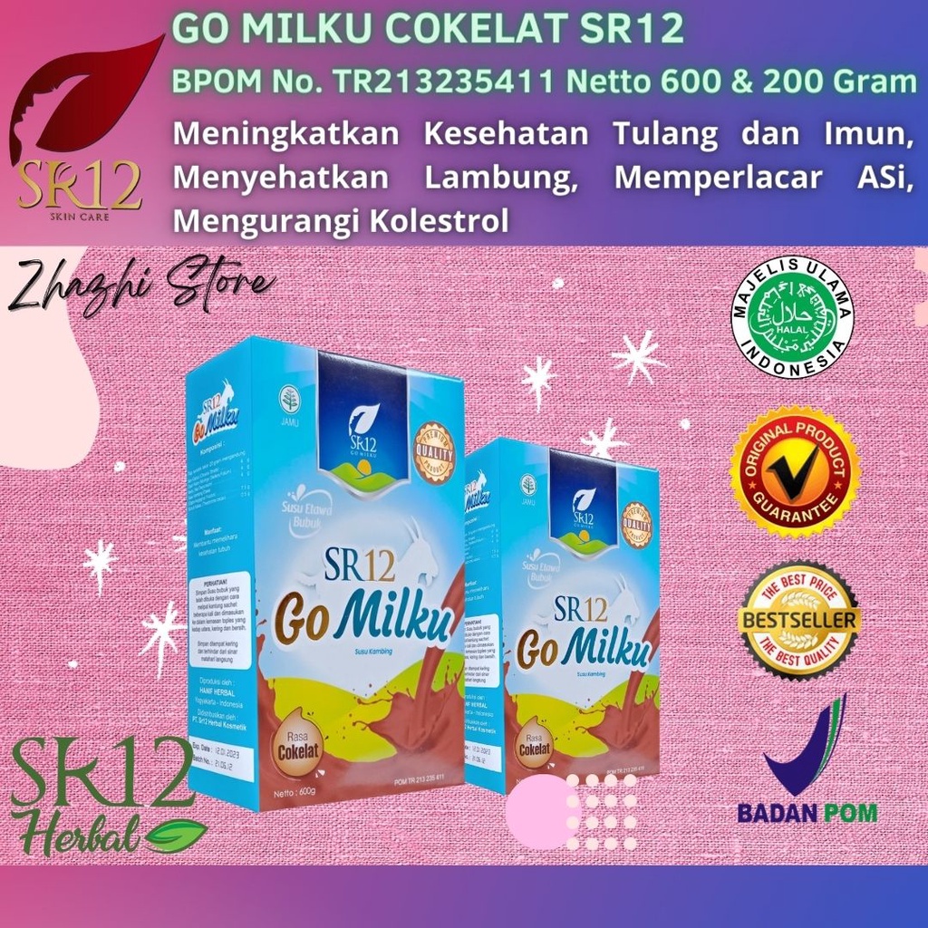 

GO MILKU SR12 HERBAL/SUSU KAMBING ETAWA/600 Gram