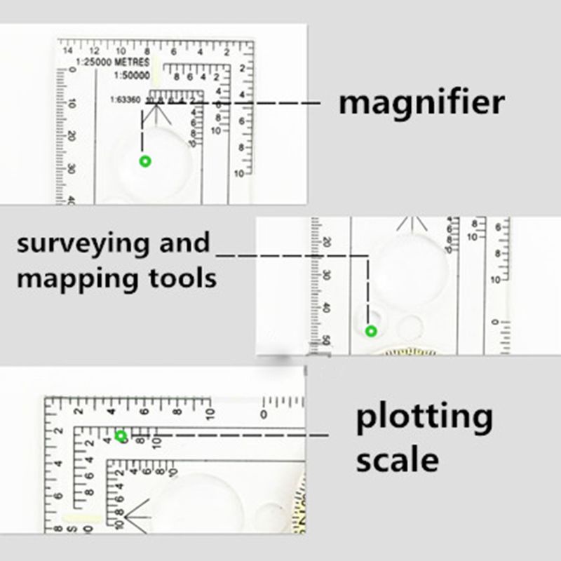 Matahari Nyaman Lintas Negeri Kompas Peta Penggaris Peralatan Survival Luar Ruangan